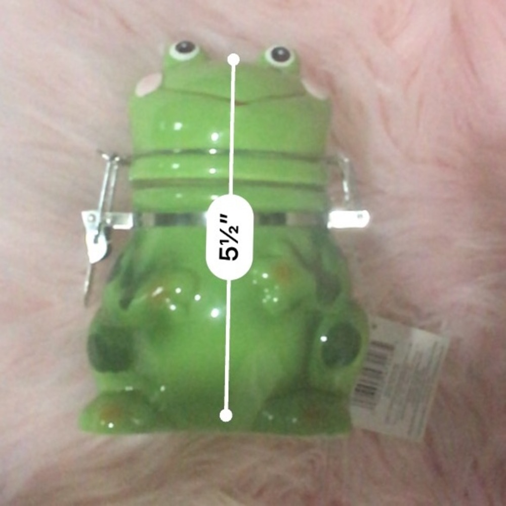 Kawaii 🎀 Super Cute!! Frog Jar Canister Storage Decor Organization Office - Picture 5 of 6